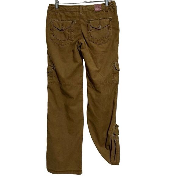 NWT Mossimo Supply Co. Pants Womens Size 9 Brown Low Rise Relaxed Corduroy Cargo - Picture 3 of 9